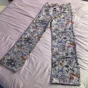 Size Medium Adika Graffiti Jeans